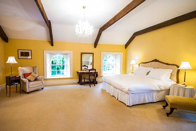 Coolclogher House beams bedroom