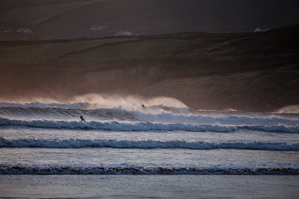 Surfing at Inch beach